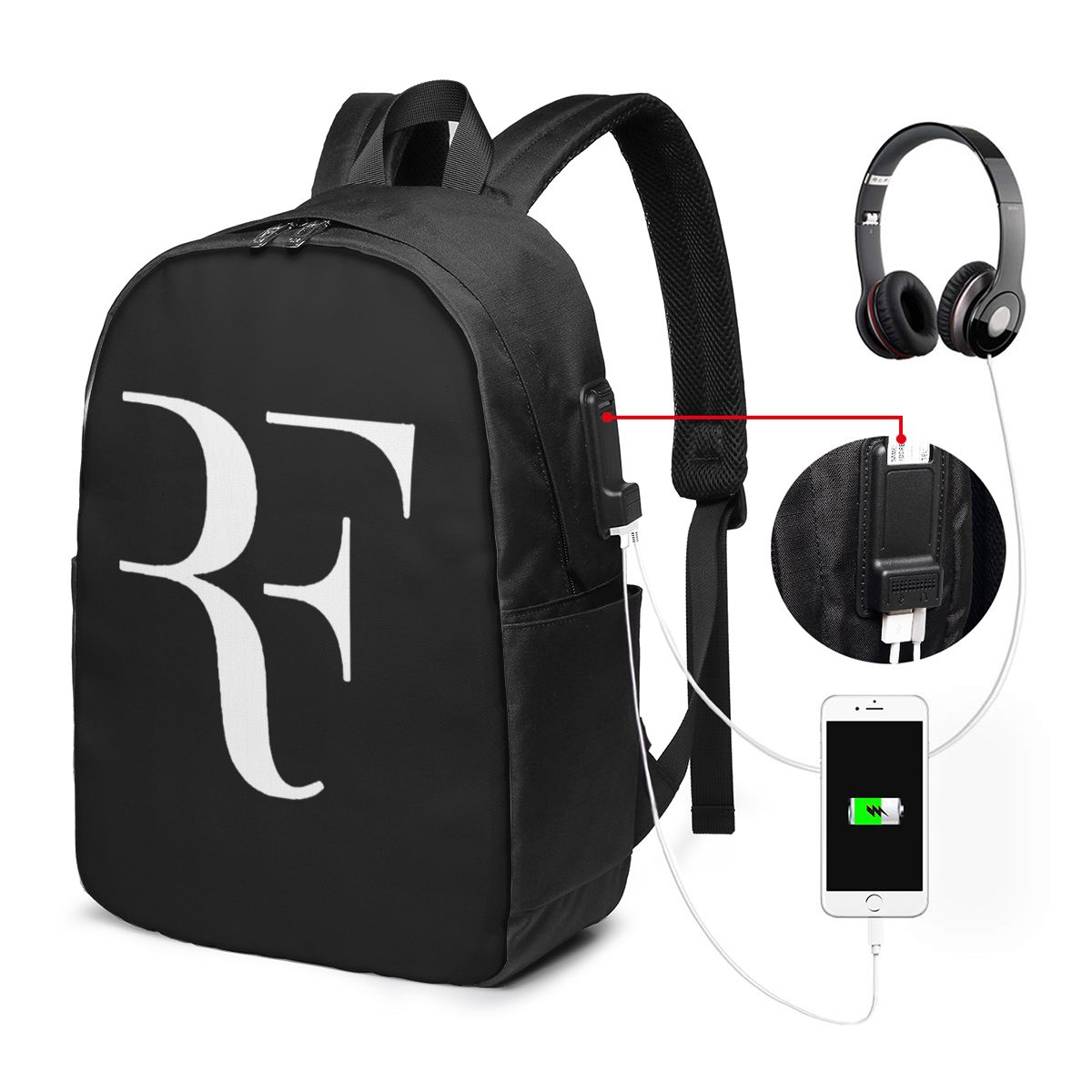 Woman In Bag - Roger Federer Rugzak Reisnotebooktas Computer Student