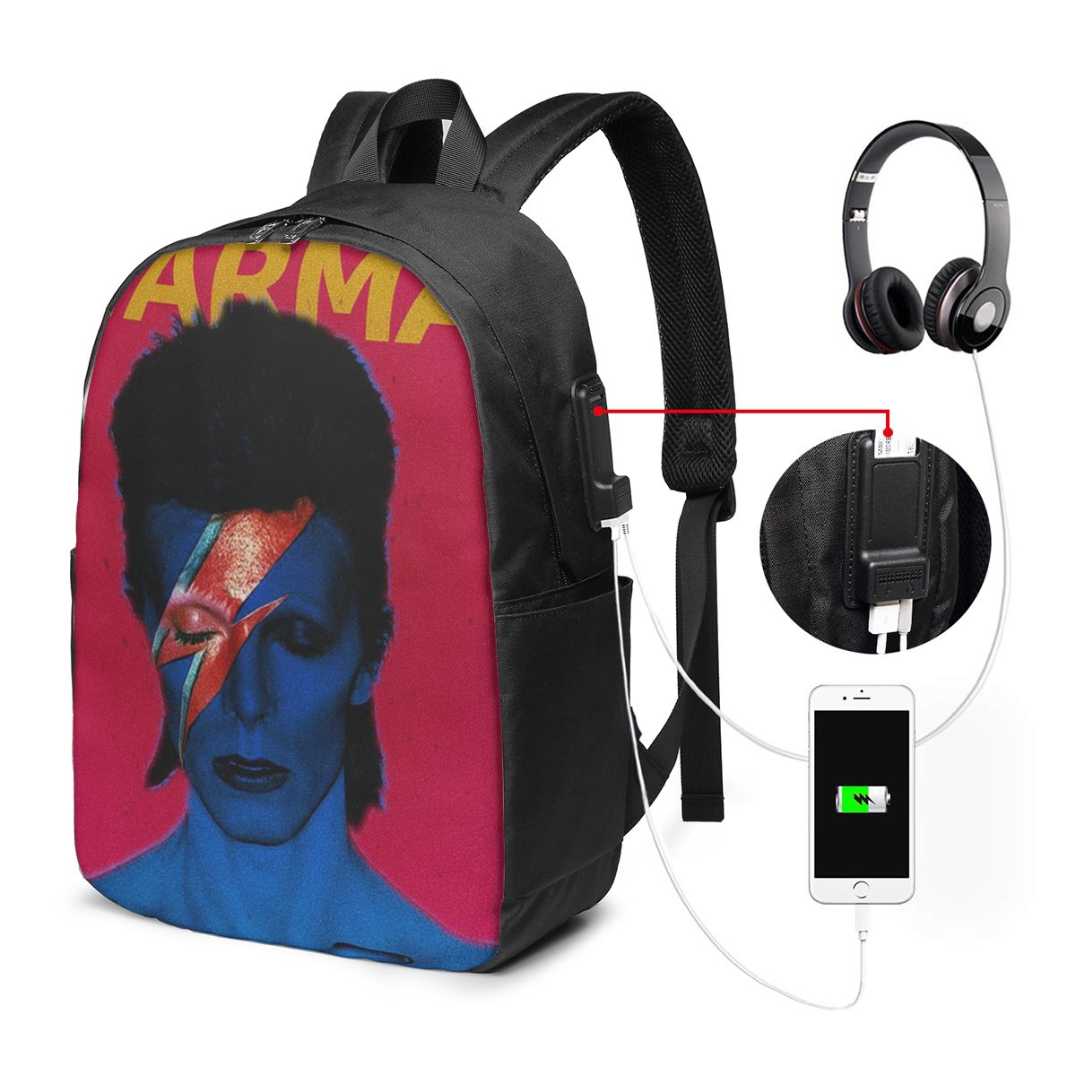 Davids Bowied Rugzak Reisnoteb - Woman In Bag recensie en prijs
